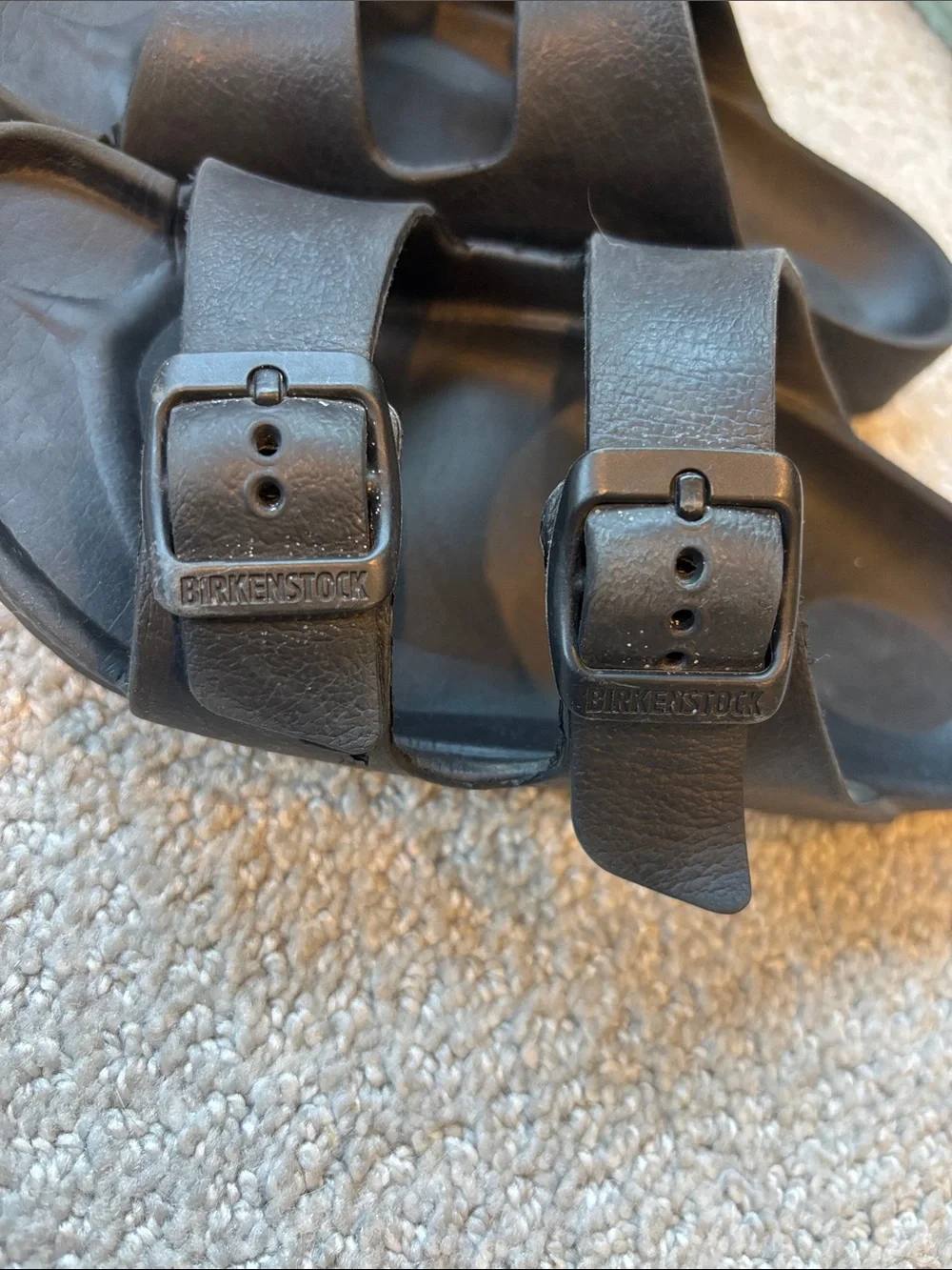 Birkenstock Kids Black Two-Strap EVA Sandals